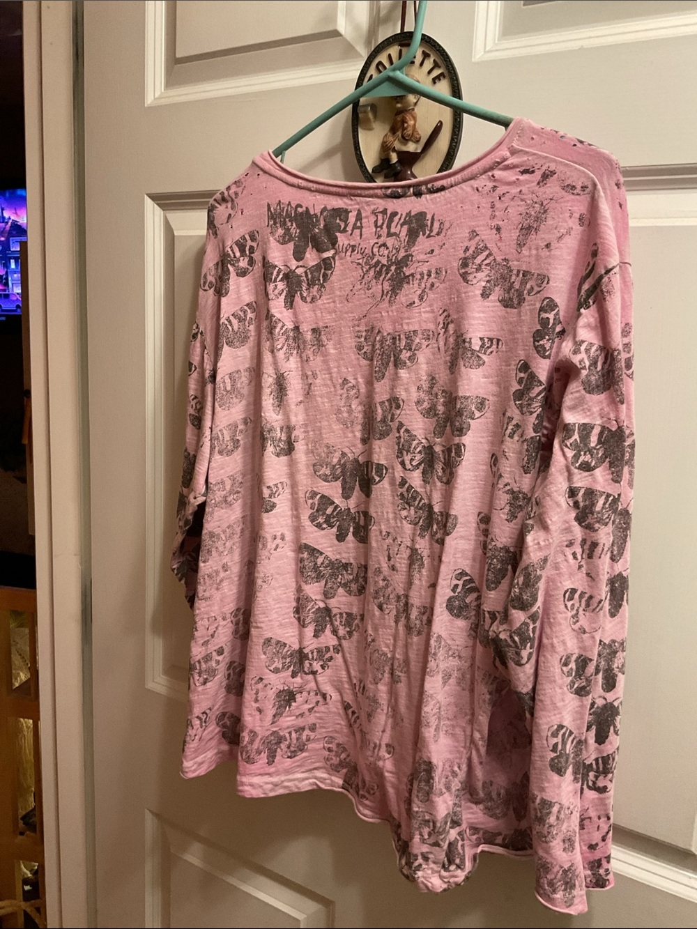 Magnolia Pearl Pink Butterfly Print Long Sleeve Tee - Picture 2 of 3